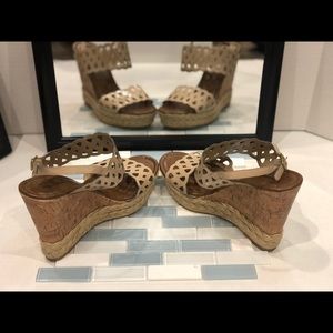 Montego Bay Club nude cork wedges Size 11